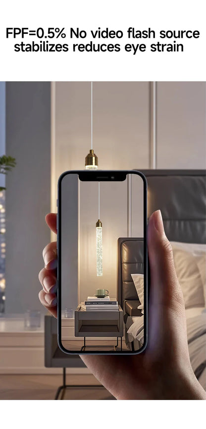 Modern Crystal Pendant Light with Gold Fixtures - Home Decor - Neutral light / 35CM