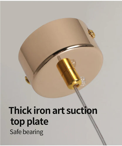 Modern Crystal Pendant Light with Gold Fixtures - Home Decor - Neutral light / 35CM