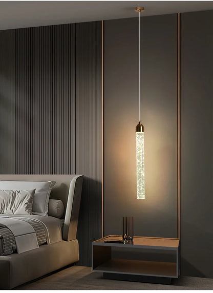 Modern Crystal Pendant Light with Gold Fixtures - Home Decor - Neutral light / 35CM