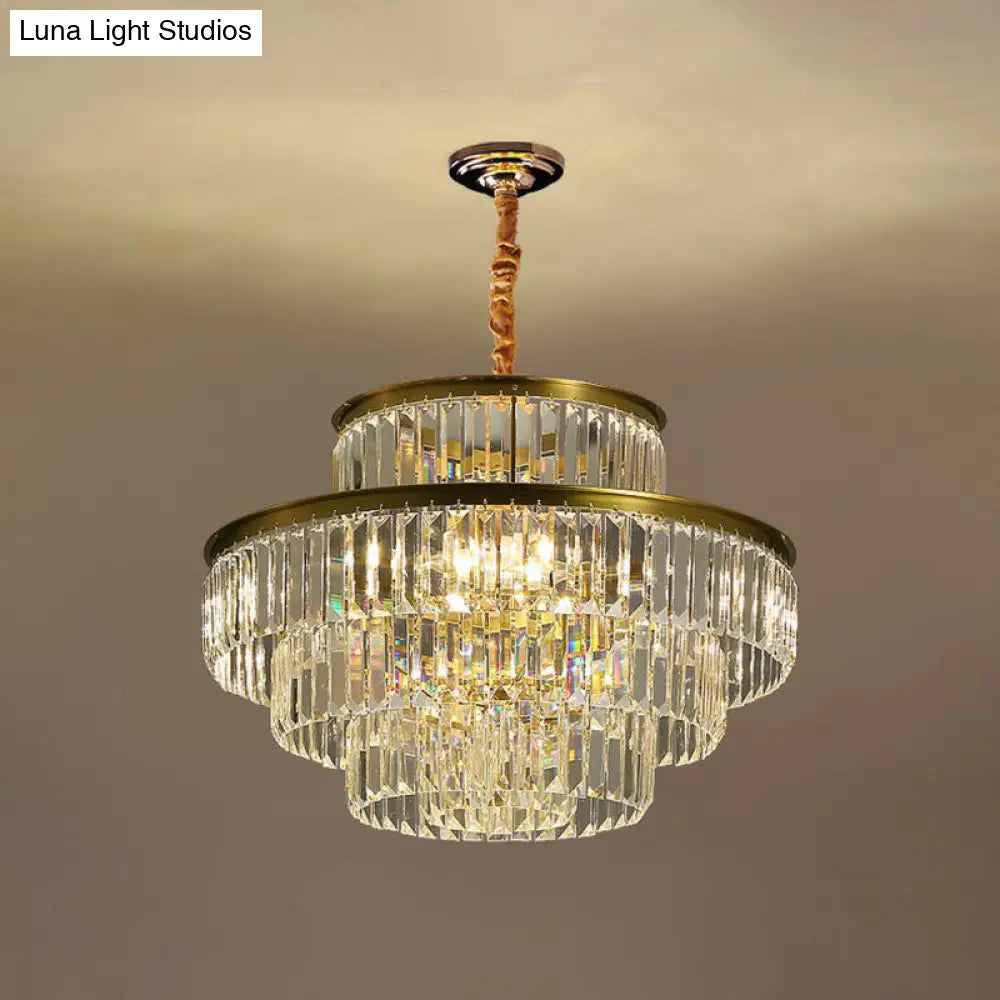 Modern Crystal Prism Pendant Light for Living Room