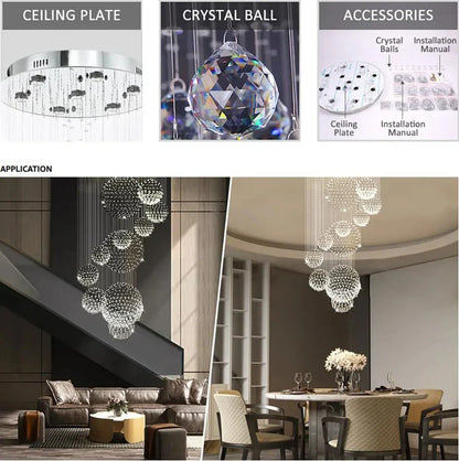 Modern Crystal Raindrop Chandelier - 13 Lights - Chandelier