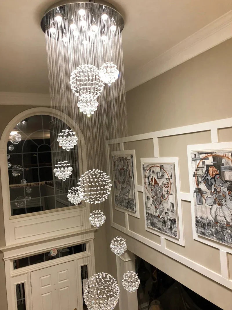 Modern Crystal Raindrop Chandelier - 13 Lights - Chandelier