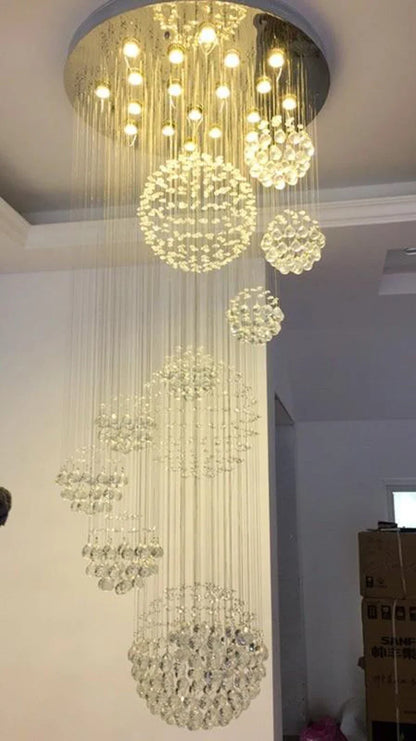 Modern Crystal Raindrop Chandelier - 13 Lights - Chandelier
