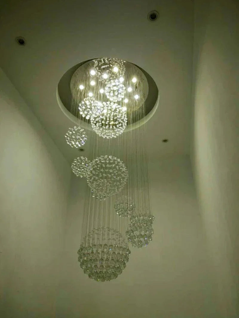 Modern Crystal Raindrop Chandelier - 13 Lights - Chandelier