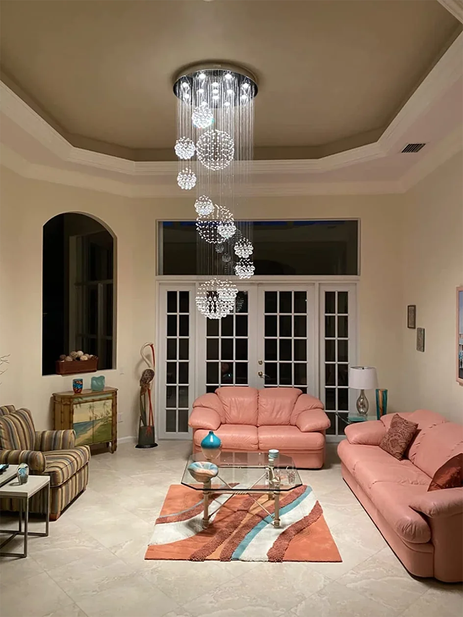 Modern Crystal Raindrop Chandelier - 13 Lights - Chandelier