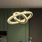 Modern Crystal Ring Pendant Light for Living Room