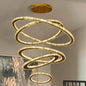 Modern Crystal Ring Pendant Light for Living Room