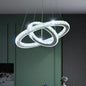 Modern Crystal Ring Pendant Light for Living Room