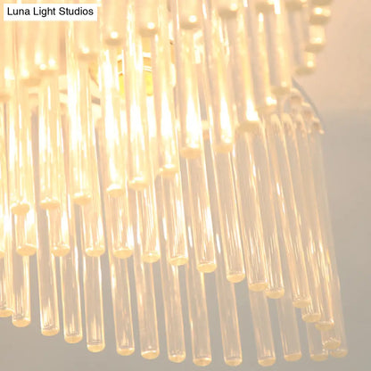 DecorBites™ DecorBites™ Modern Crystal Rod Ceiling Light Fixture - White Petal Flush Mount with 1/3/5 Lights