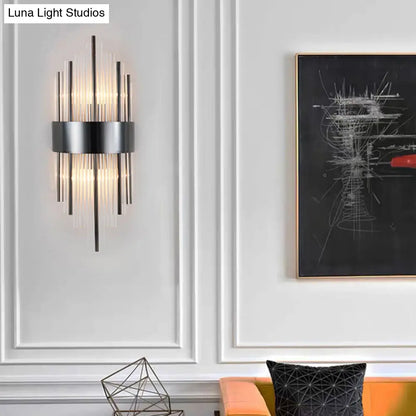 Aplique de pared DecorBites™ con varilla de cristal moderna y forma de flauta.