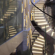 Modern Crystal Staircase Chandelier Pendant Light - Decorbites