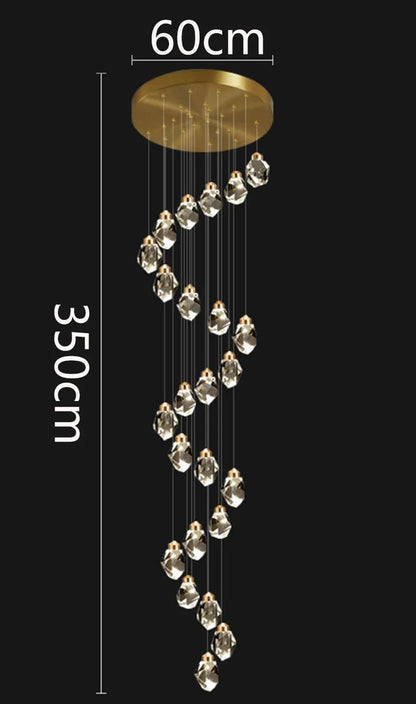 Modern Crystal Staircase Chandelier Pendant Light - Decorbites