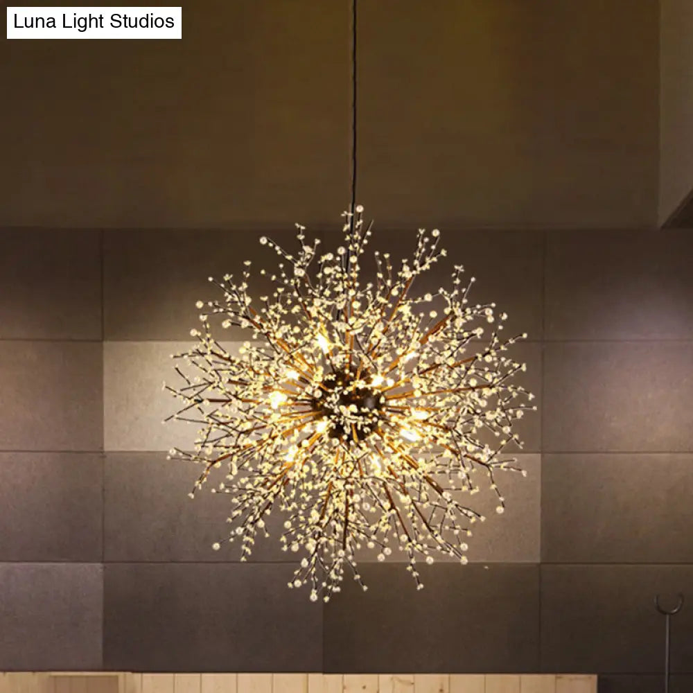 Lámpara de araña moderna de cristal con forma de estrella: 23,5"/31,5" de ancho, 8/12 luces, blanca/roja y verde