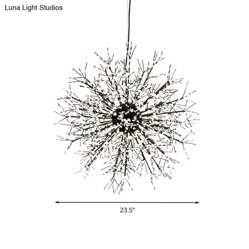 Lámpara de araña moderna de cristal con forma de estrella: 23,5"/31,5" de ancho, 8/12 luces, blanca/roja y verde