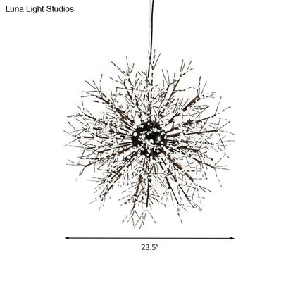 Lámpara de araña moderna de cristal con forma de estrella: 23,5"/31,5" de ancho, 8/12 luces, blanca/roja y verde