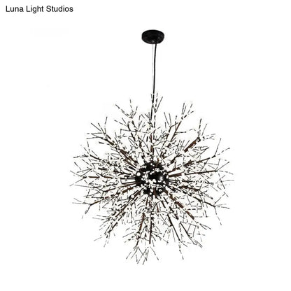 Lámpara de araña moderna de cristal con forma de estrella: 23,5"/31,5" de ancho, 8/12 luces, blanca/roja y verde