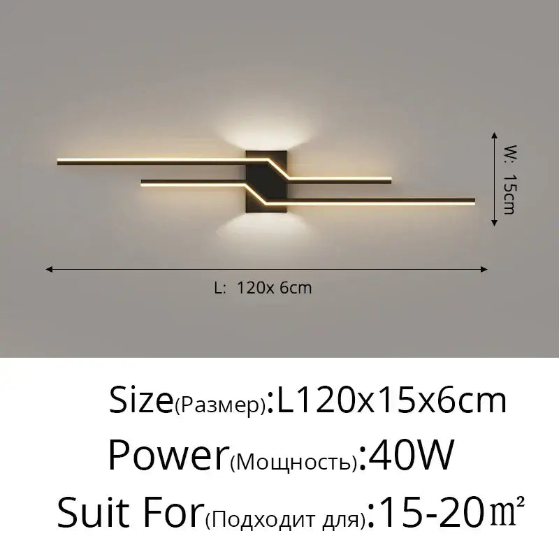 Modern curved gold led wall lamp with sleek black and gold angular design for bedroom decorbites led wall lighting