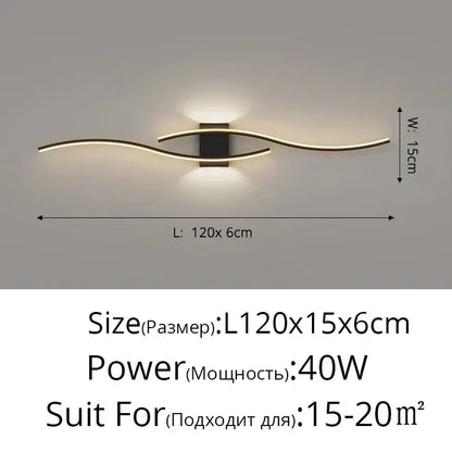 Modern curved gold led wall lamp with sleek curved arms and central black fixture for bedroom decorbites led wall lighting