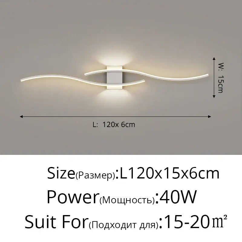 Modern white led wall lamp with sleek curved arms and central rectangular fixture for bedroom decorbites led wall lighting