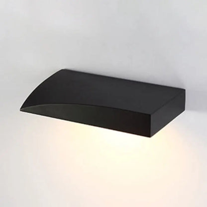 Aplique de pared curvo moderno DecorBites™: Metal, LED, 5.5"/10" de ancho, Blanco/Negro, Lámpara para sala de estar