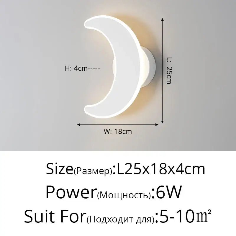 Modern curved white led wall sconces crescent moon shaped with sleek design for bedroom lighting decorbites led wall