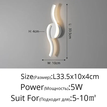 Modern curved white led wall sconces with sleek design for bedroom lighting featuring decorbites led wall sconces