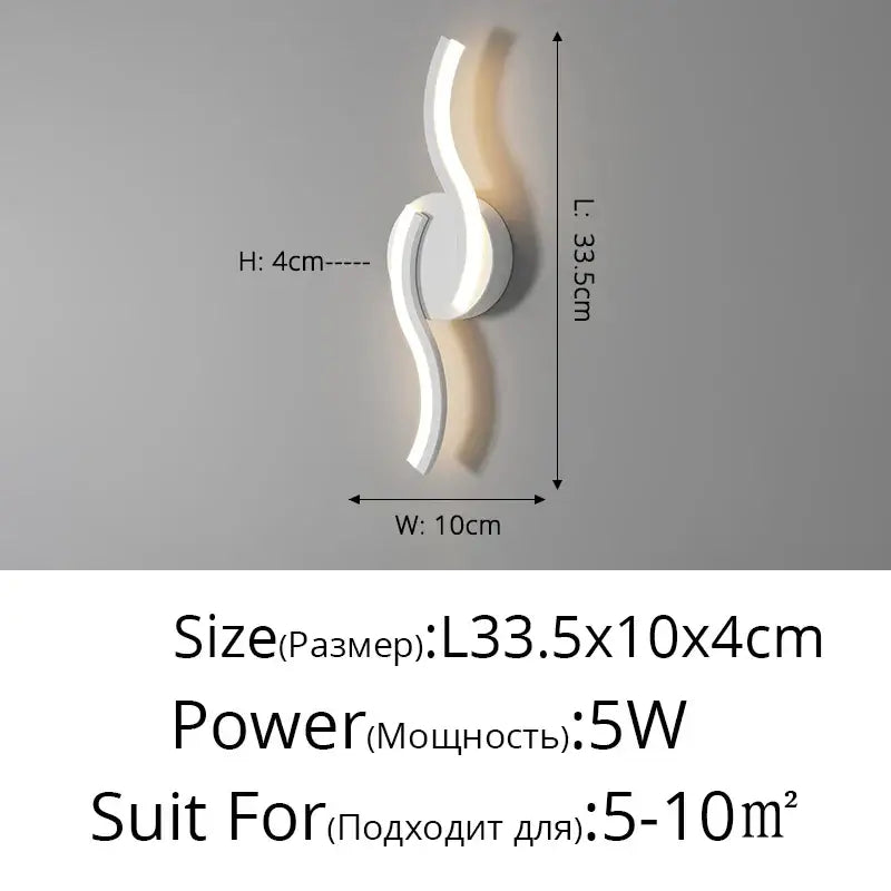 Modern curved white led wall sconces with sleek design for bedroom lighting featuring decorbites led wall sconces