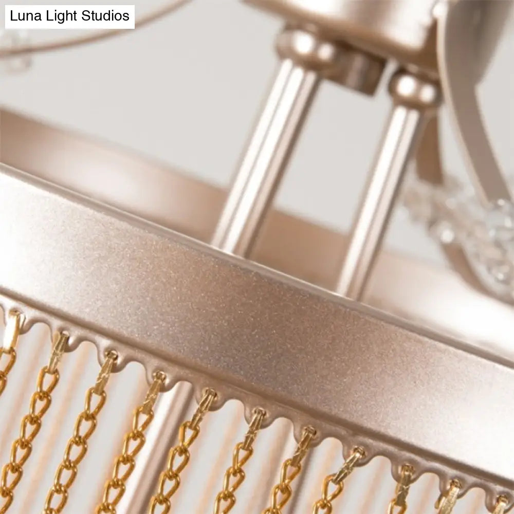 Lámpara de techo moderna de cristal cilíndrico con colgante dorado, 3/5/6 luces, 38/50/62 cm de ancho