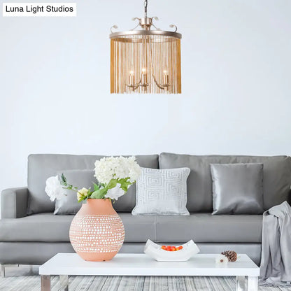 Lámpara de techo moderna de cristal cilíndrico con colgante dorado, 3/5/6 luces, 38/50/62 cm de ancho