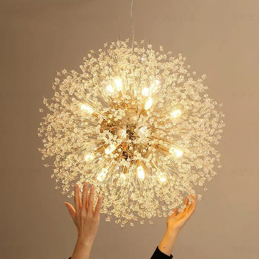 Modern Dandelion Starburst Pendant Light In Chrome - Decorbites