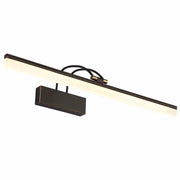 Modern dark bronze led wall light vanity fixture with sleek rectangular design and warm white color temperature