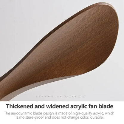A sleek dark brown thickened acrylic fan blade with a glossy finish for a modern led ceiling fan