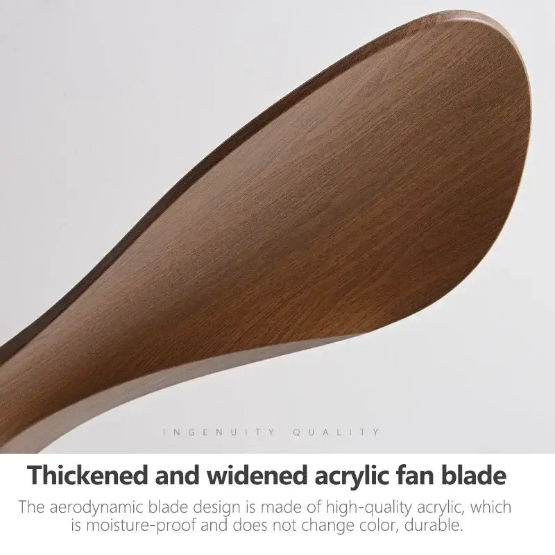 A sleek dark brown thickened acrylic fan blade with a glossy finish for a modern led ceiling fan