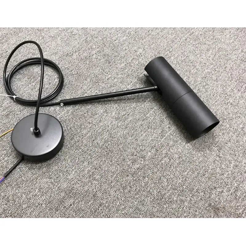 Modern decorbites black chandelier bedroom adjustable spotlight pendant featuring a black matte-finished cylindrical desk lamp