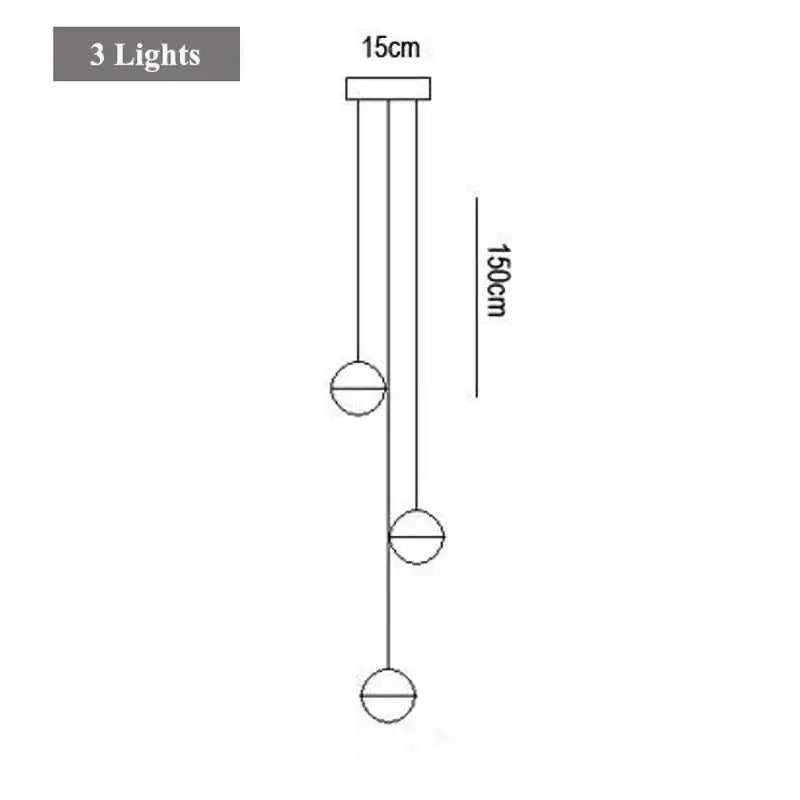 Modern decorbites crystal led chandelier pendant light with three spherical bulbs and 15cm square ceiling mount
