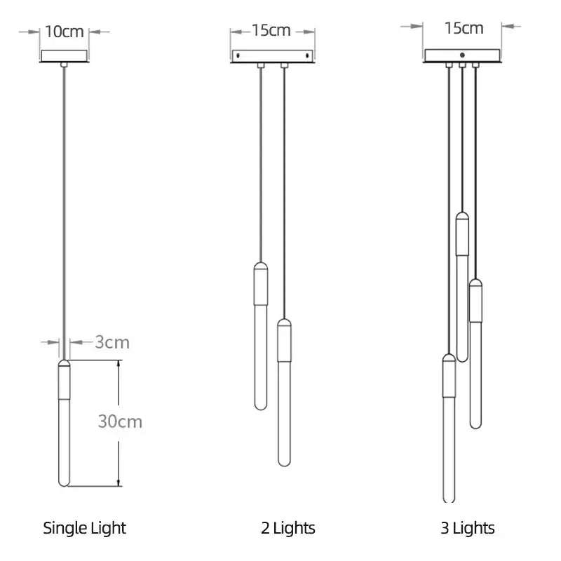 Minimalist modern decorbites luxe gold tube chandelier with metallic finishes and cylindrical shades for dining room lighting