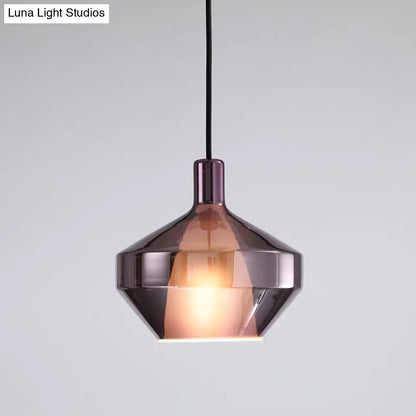 Lámpara colgante moderna para comedor DecorBites™ con pantalla de vidrio geométrica