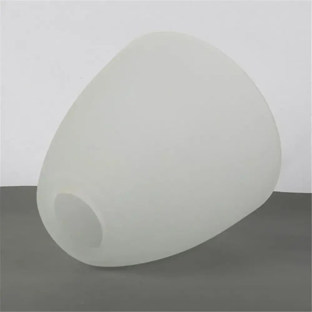 Modern dome white frosted glass shade pendant light with teardrop shape and circular opening for living room decorbites frosted glass