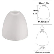 Modern dome white frosted glass shade pendant light with smooth 14cm height and 14.3cm width decorbites frosted glass