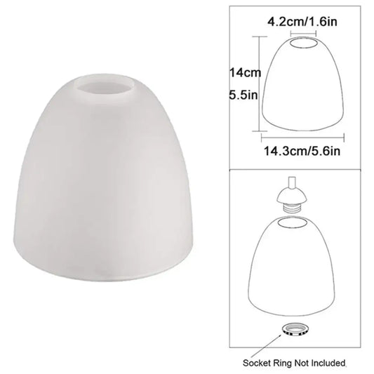 Modern dome white frosted glass shade pendant light with smooth 14cm height and 14.3cm width decorbites frosted glass