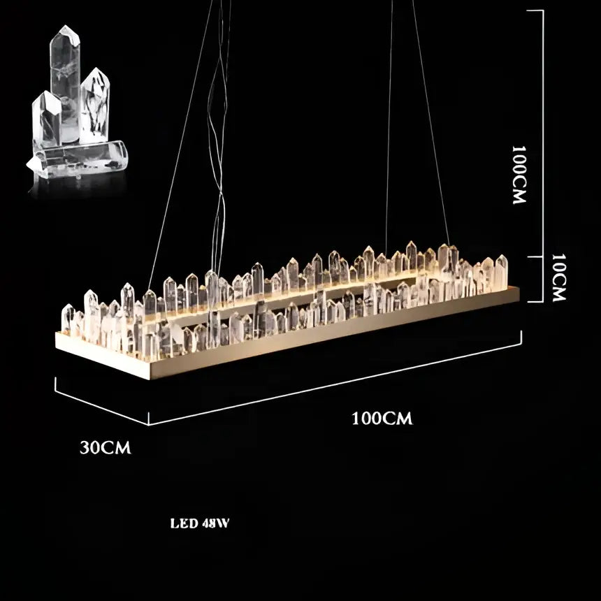Modern double tier gold dimmalbe led crystal high ceiling chandelier with clear crystal prisms on a gold base by Decorbites dimmalbe led