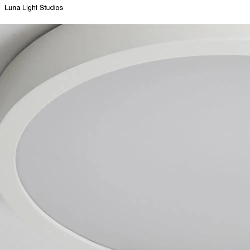 DecorBites™ DecorBites™ Modern Drum Flush Mount Light with Wood and Acrylic Shade for Kids Bedroom