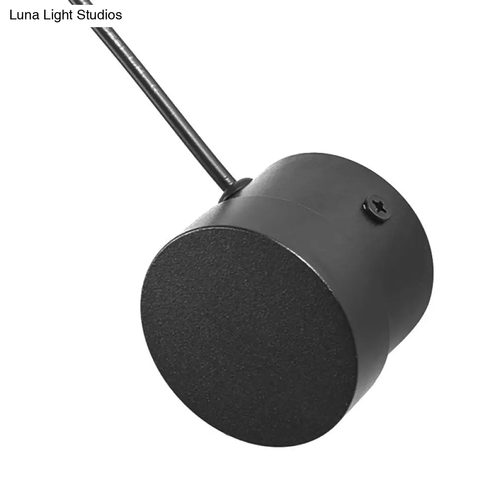 DecorBites™ DecorBites™ Modern Drum Shade Wall Light: LED Metal Wall Lamp for Bedroom in White/Warm Light