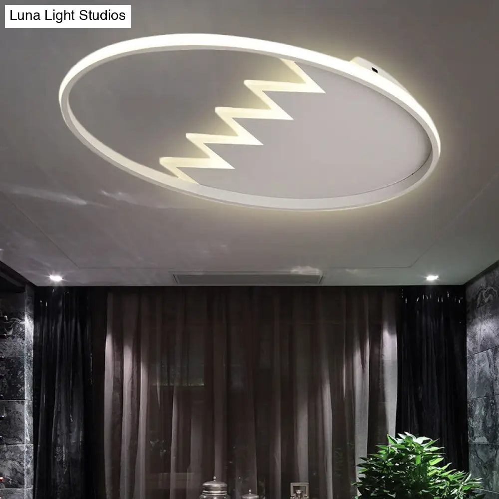 DecorBites™ DecorBites™ Modern Eggshell Ceiling Mount Light: Stylish Metal Lamp for Child Bedroom