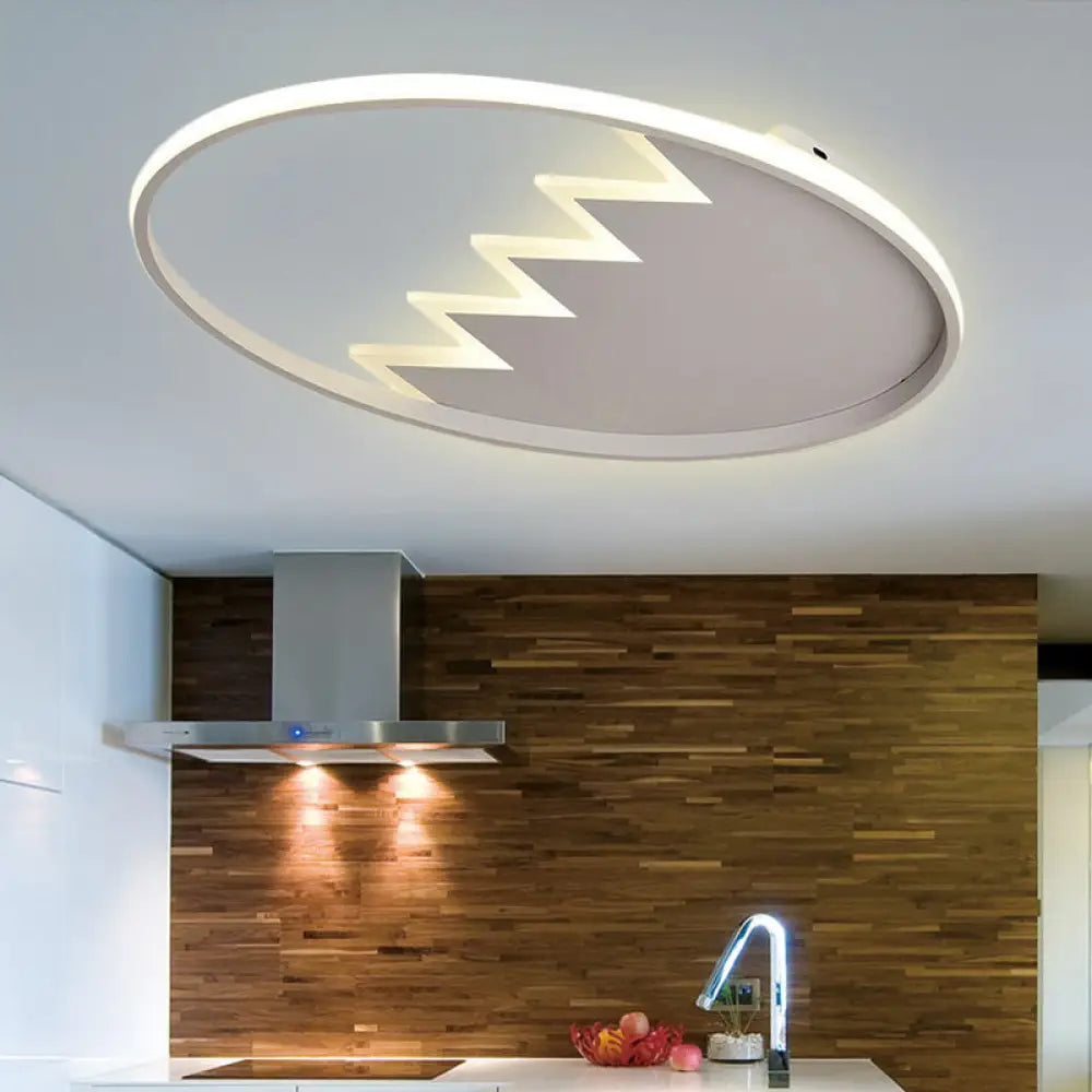 DecorBites™ DecorBites™ Modern Eggshell Ceiling Mount Light: Stylish Metal Lamp for Child Bedroom