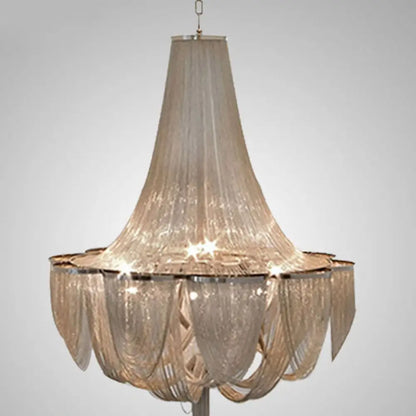 Modern Empire Chandelier - Aluminum Chain Suspension Lamp for Dining Room Ceiling