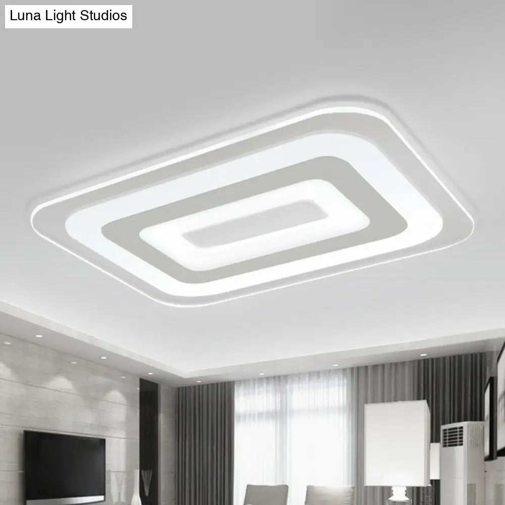 DecorBites™ DecorBites™ Modern Extra-Thin LED Flush Mount Acrylic Ceiling Light - Clear & Sleek
