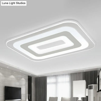 DecorBites™ DecorBites™ Modern Extra-Thin LED Flush Mount Acrylic Ceiling Light - Clear & Sleek