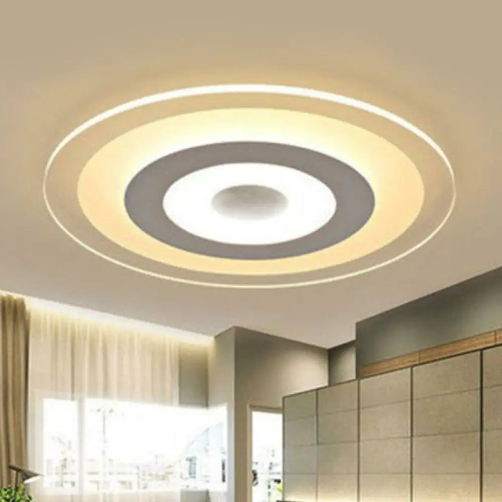 DecorBites™ DecorBites™ Modern Extra-Thin LED Flush Mount Acrylic Ceiling Light - Clear & Sleek