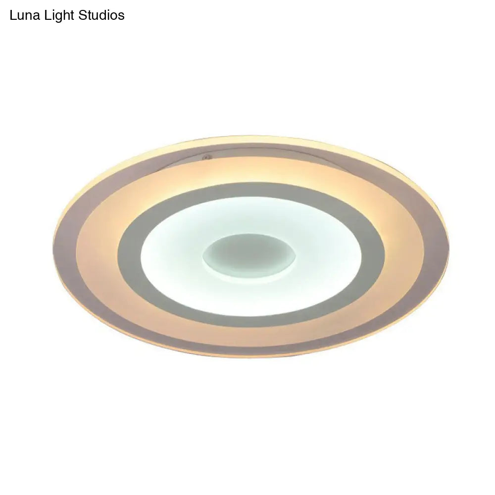 DecorBites™ DecorBites™ Modern Extra-Thin LED Flush Mount Acrylic Ceiling Light - Clear & Sleek
